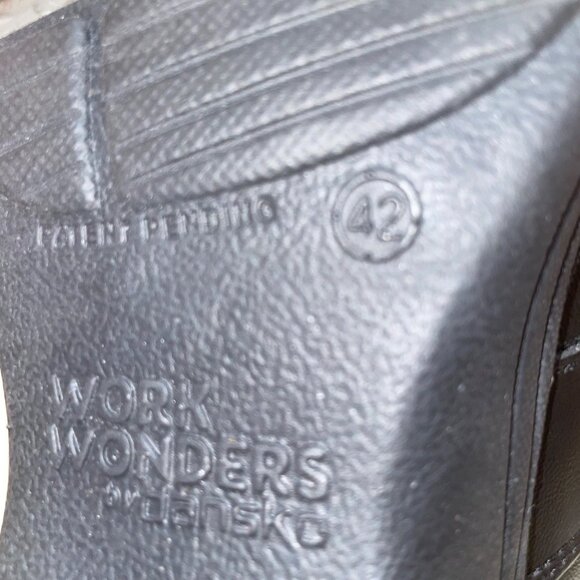 Dansko Womens Work Wonders Black Patent Leather Slip On Clogs 42 NB Walk inserts - Picture 7 of 15